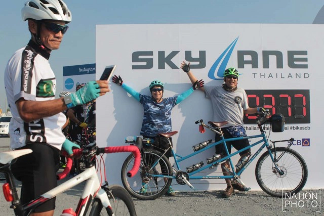 เปิดแล้ว "sky lane" ทางจักรยานรอบสนามบินสุวรรณภูมิ