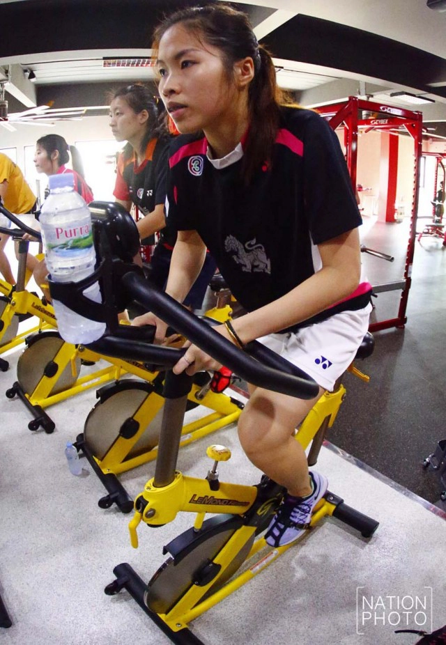 น้องเมย์เสริมแกร่ง..."ยกน้ำหนัก-ปั่นจักรยาน"