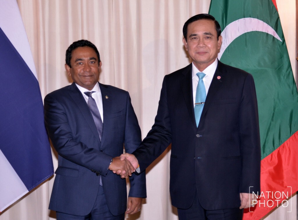 ประธานาธิบดีมัลดีฟส์  เข้าเยี่ยมคารวะ"พลเอกประยุทธ์"