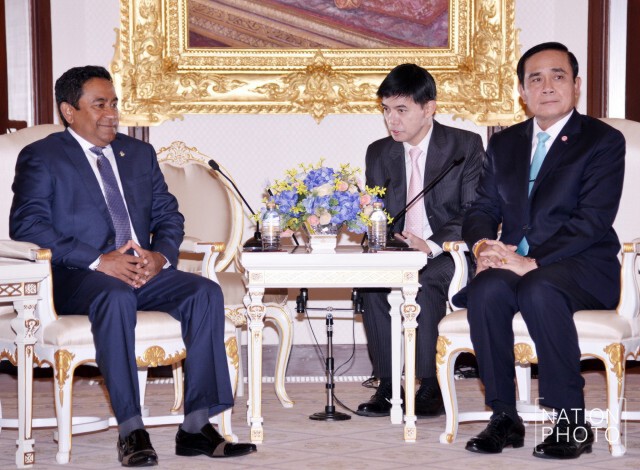ประธานาธิบดีมัลดีฟส์  เข้าเยี่ยมคารวะ"พลเอกประยุทธ์"