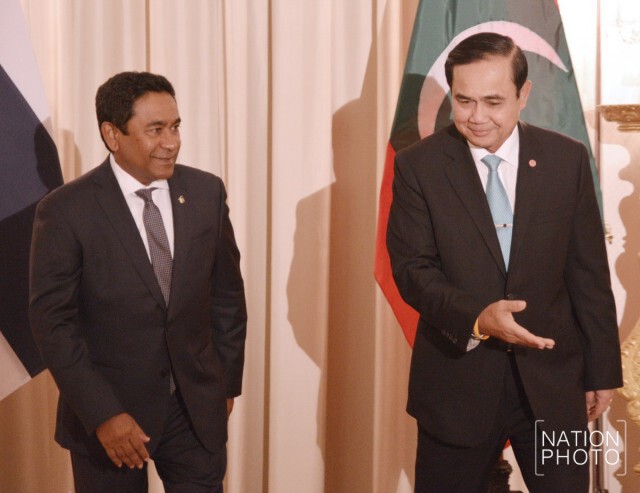 ประธานาธิบดีมัลดีฟส์  เข้าเยี่ยมคารวะ"พลเอกประยุทธ์"