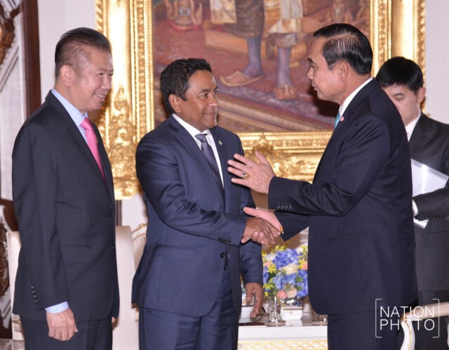 ประธานาธิบดีมัลดีฟส์  เข้าเยี่ยมคารวะ"พลเอกประยุทธ์"