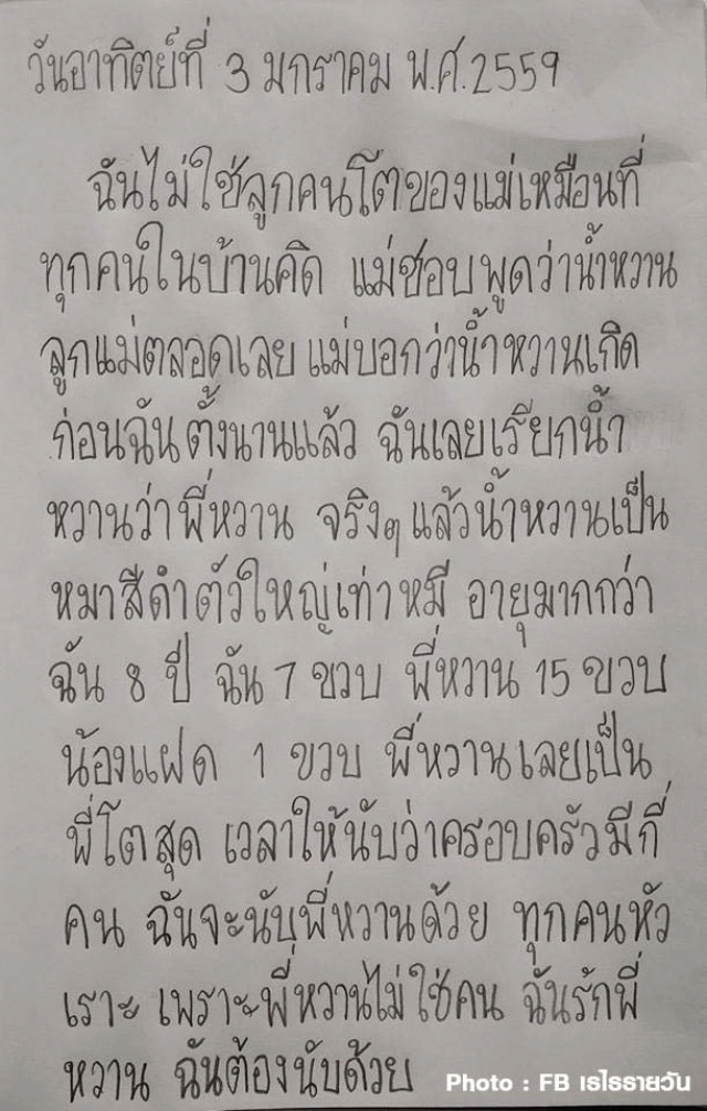 "น้องเรไร" นักเขียนไอดอลตัวน้อยของใครหลายคน