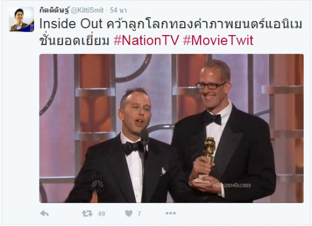ผลประกาศรางวัล ลูกโลกทองคำ ครั้งที่ 73