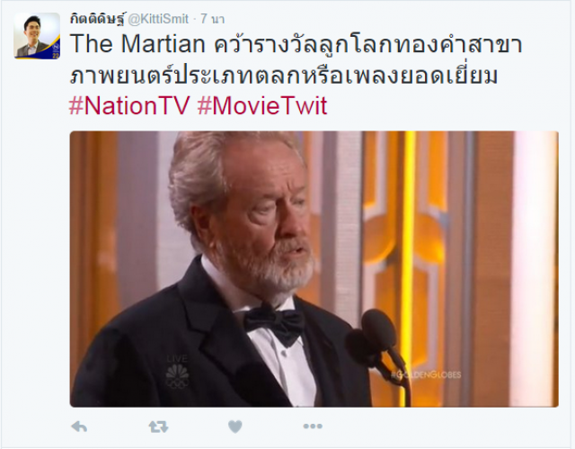 ผลประกาศรางวัล ลูกโลกทองคำ ครั้งที่ 73