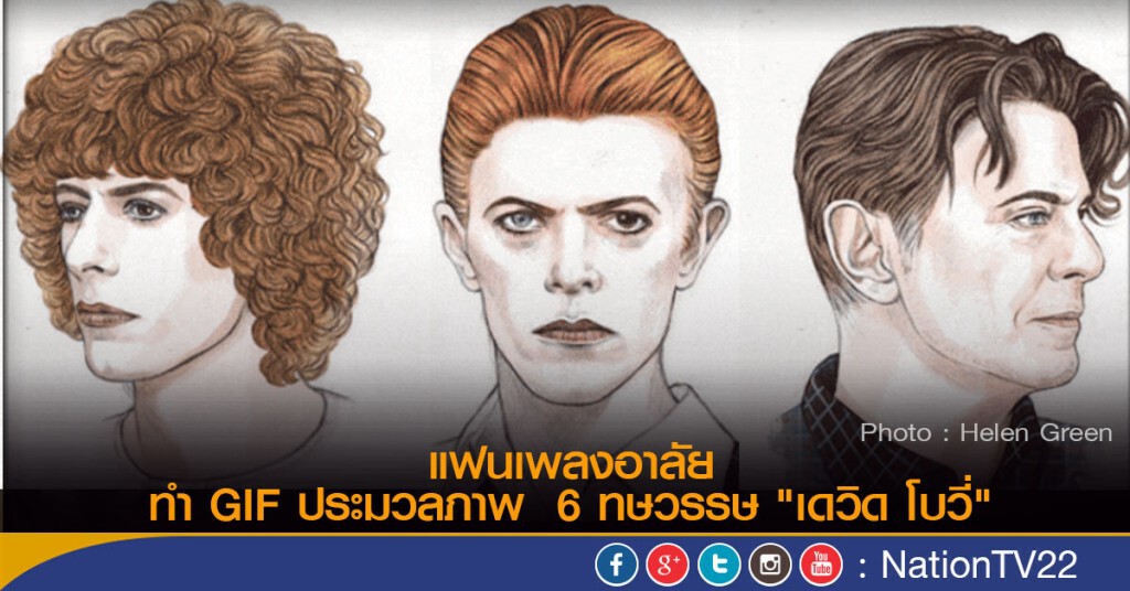 แฟนเพลงอาลัย ทำ GIF ประมวลภาพ 6 ทษวรรษ "เดวิด โบวี่" แฟนเพลงอาลัย ทำ GIF ประมวลภาพ 6 ทษวรรษ "เดวิด โบวี่"