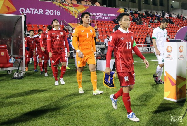 ชมภาพจากขอบสนาม ทัพช้างศึกยู-23 ไล่เจ๊าซาอุฯ สุดมัน 1-1