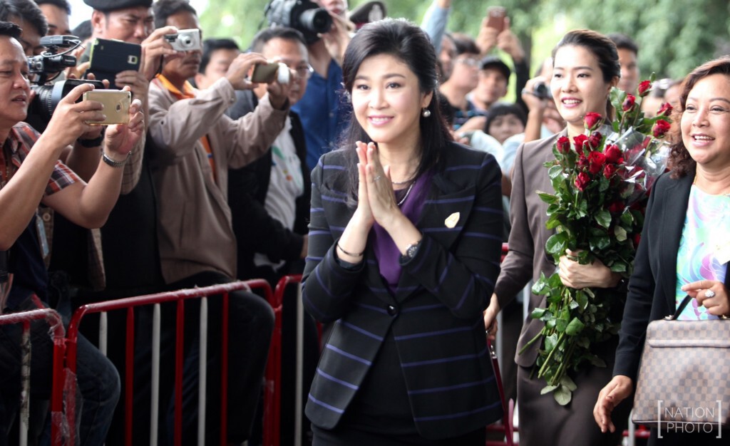 "ยิ่งลักษณ์" ขึ้นศาลแจงคดีจำนำข้าว "ยิ่งลักษณ์" ขึ้นศาลแจงคดีจำนำข้าว