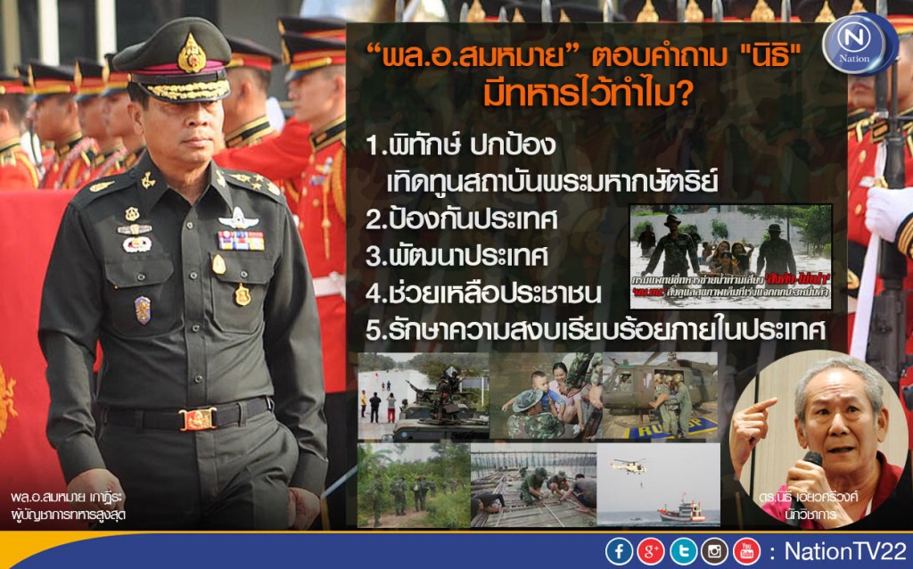 "ผบ.สส." ตอบคำถาม "นิธิ" มีทหารไว้ทำไม? "ผบ.สส." ตอบคำถาม "นิธิ" มีทหารไว้ทำไม?