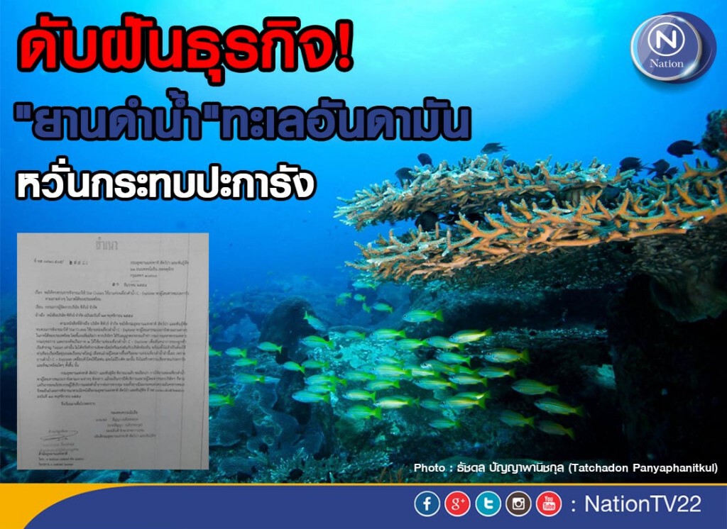 ดับฝันธุรกิจ "ยานดำน้ำ"ทะเลอันดามัน หวั่นกระทบปะการัง ดับฝันธุรกิจ "ยานดำน้ำ"ทะเลอันดามัน หวั่นกระทบปะการัง