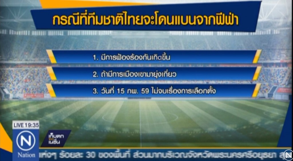 เงื่อนไข "ฟีฟ่า" จะแบน "ช้างศึก" เงื่อนไข "ฟีฟ่า" จะแบน "ช้างศึก"
