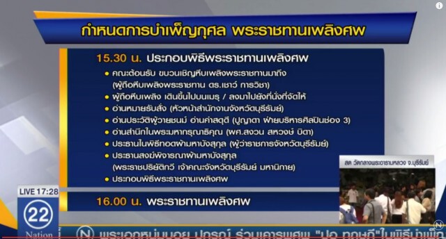เตรียมพร้อมพระราชทานเพลิงศพ "ปอ ทฤษฎี"