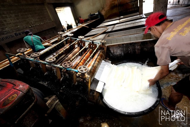 โรงงานสกย.บ้านทุ่งหรี่ ผลิตยางแผ่นรมควันชั้น 3