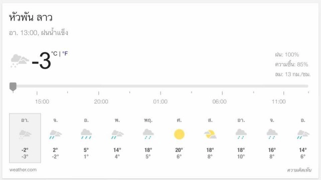 แขวงหัวพันของสปป.ลาวเกล็ดหิมะตกแล้ว
