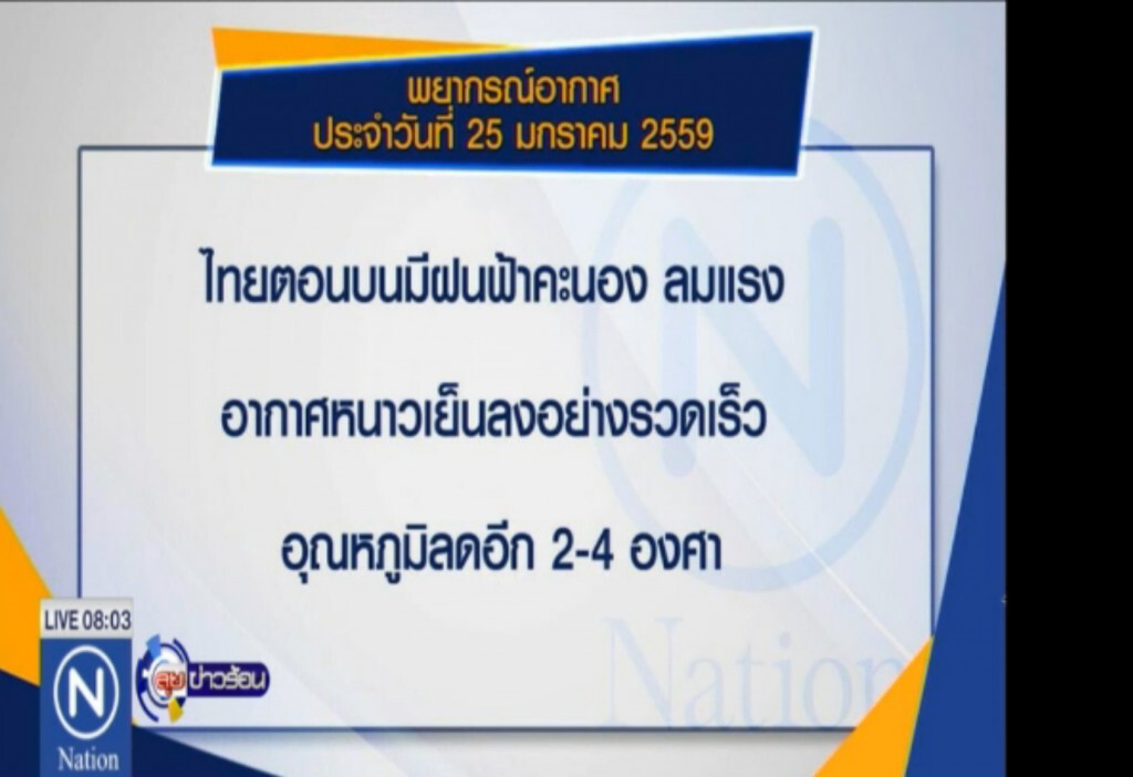 อากาศแปรปรวนหนาวเย็นรวดเร็ว คาดหนาวจัดอีก 1-2 วัน อากาศแปรปรวนหนาวเย็นรวดเร็ว คาดหนาวจัดอีก 1-2 วัน