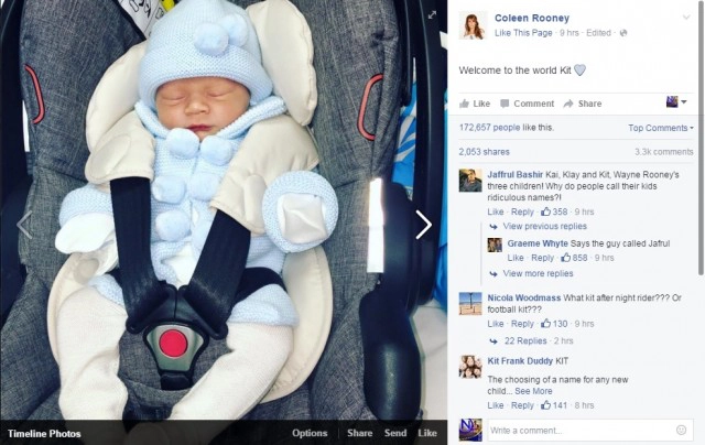 "รูนีย์" โพสต์รูปอวดลูกชายคนที่สาม ลงไอจี