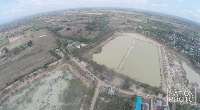 ภาพชุด มหึมามุมสูงหนองคต แห่งเมืองขอนแก่น แล้งจัด