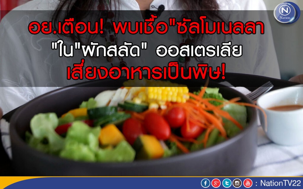 อย.เตือน! พบเชื้อ"ซัลโมเนลลา"ใน"ผักสลัด" ออสเตรเลีย เสี่ยงอาหารเป็นพิษ
