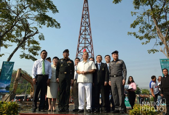 ภาพชุด พิธีตอกเสาเข็ม โครงการสร้างเขื่อน ค.ส.ล.