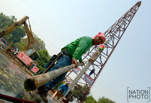 ภาพชุด พิธีตอกเสาเข็ม โครงการสร้างเขื่อน ค.ส.ล.