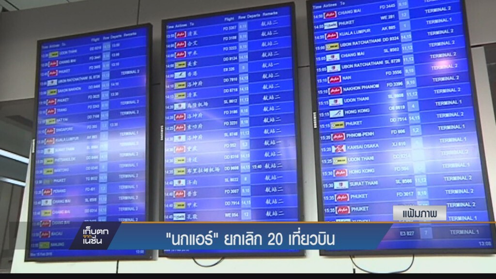 “นกแอร์”ยกเลิก20เที่ยวบินอังคารหน้า ดึงแอร์ไลน์พันธมิตรบริการรองรับ “นกแอร์”ยกเลิก20เที่ยวบินอังคารหน้า ดึงแอร์ไลน์พันธมิตรบริการรองรับ