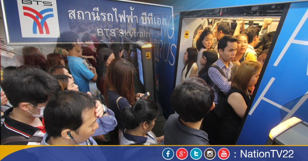 ภาพชุด สถานีสยาม คนแน่นขนัด หลัง BTS ขัดข้อง