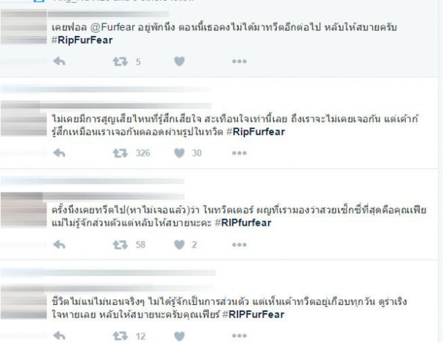 แฟนคลับติดแท๊ก #RIPfurfear อาลัย "บันนี่เฟียร์" นางแบบเพลย์บอย
หลังประสบอุบัติเหตุเสียชีวิต