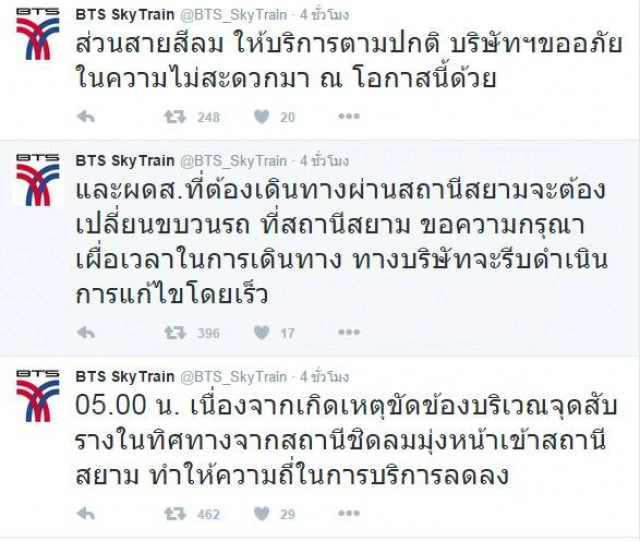 ถล่มแหลกบีทีเอส"ขัดข้อง" บ่อยครั้ง ชาวโซเชียลจี้รับผิดชอบต่อผู้โดยสาร