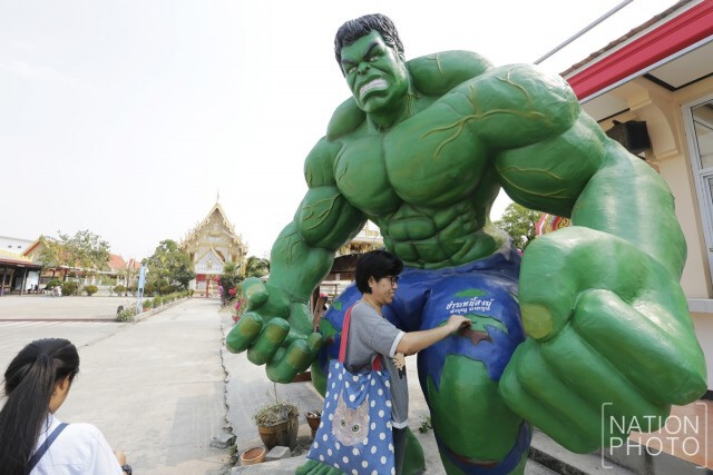 "วัดตำหรุ" ผุดรูปปั้นซูเปอร์ฮีโร่ สร้างแรงจูงใจ"เยาวชน"เข้าวัดมากขึ้น