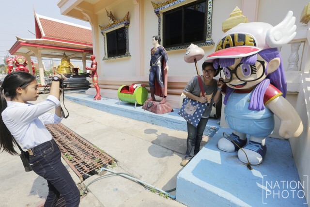 "วัดตำหรุ" ผุดรูปปั้นซูเปอร์ฮีโร่ สร้างแรงจูงใจ"เยาวชน"เข้าวัดมากขึ้น