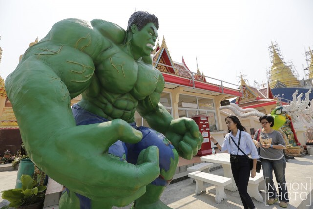 "วัดตำหรุ" ผุดรูปปั้นซูเปอร์ฮีโร่ สร้างแรงจูงใจ"เยาวชน"เข้าวัดมากขึ้น