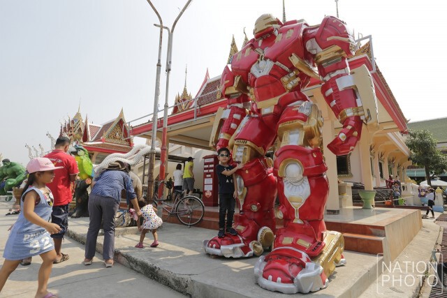 "วัดตำหรุ" ผุดรูปปั้นซูเปอร์ฮีโร่ สร้างแรงจูงใจ"เยาวชน"เข้าวัดมากขึ้น