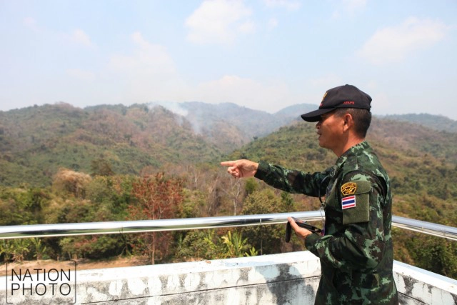 ปฏิบัติการสยบไฟป่า แห่ง"เขาคอก" หลังโรงเรียนนายร้อยพระจุลจอมเกล้า