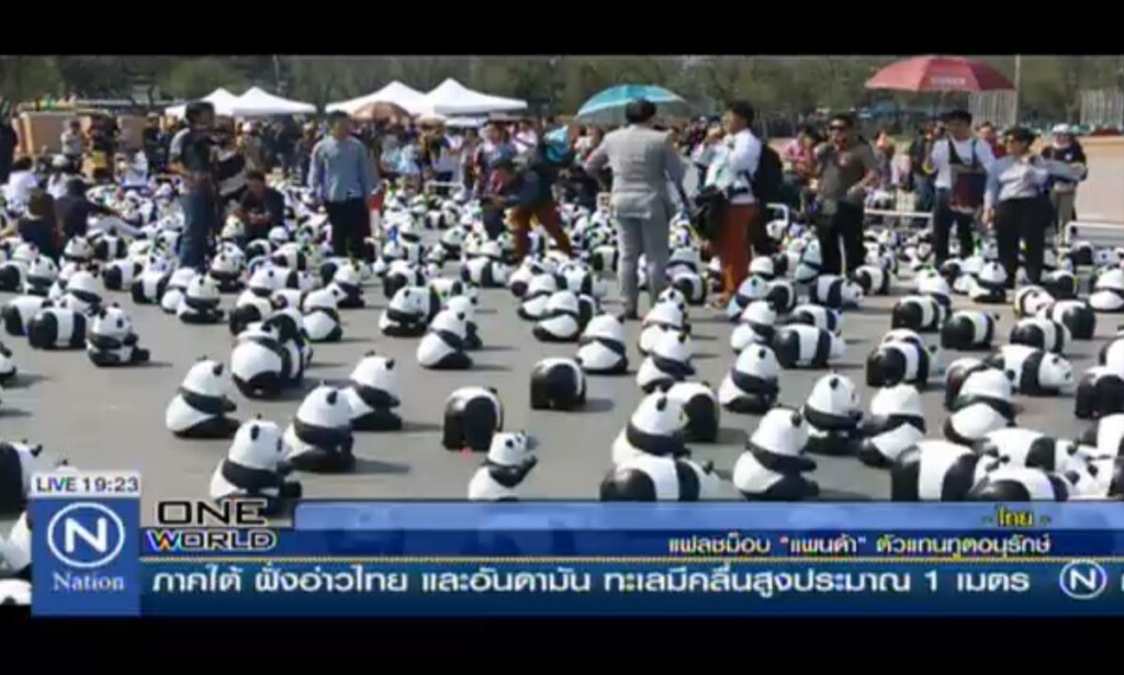 แฟลชม็อบ "แพนด้า" ตัวแทนฑูตอนุรักษ์สัตว์ป่า
