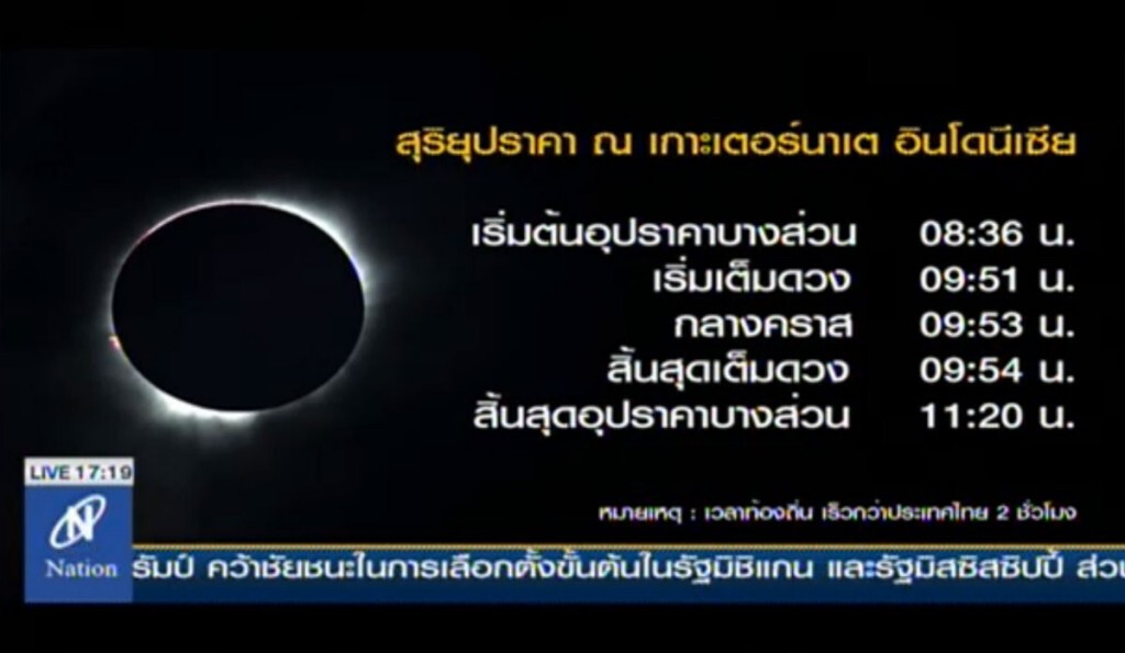 แห่ชมสุริยุปราคาทางเน็ต 1.5 แสนครั้ง แห่ชมสุริยุปราคาทางเน็ต 1.5 แสนครั้ง