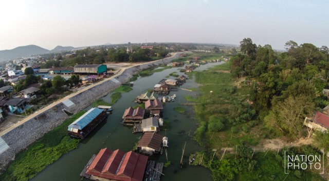 แม่น้ำสะแกกรัง ลดลงต่อเนื่อง
กระทบชุมชนชาวแพ-เลี้ยงปลาในกระชัง