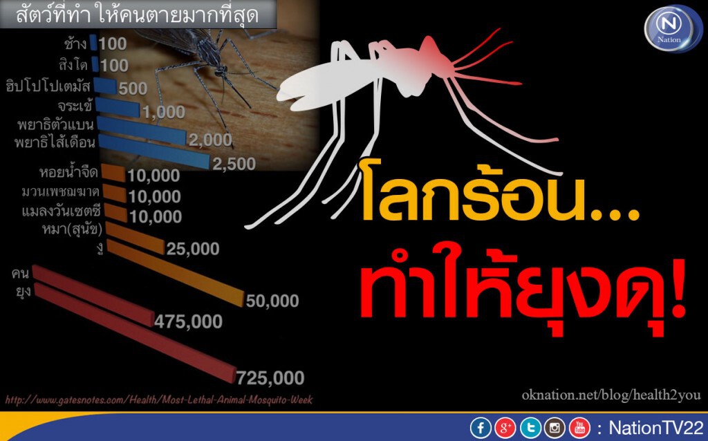 โลกร้อนทำให้ยุงดุ โลกร้อนทำให้ยุงดุ