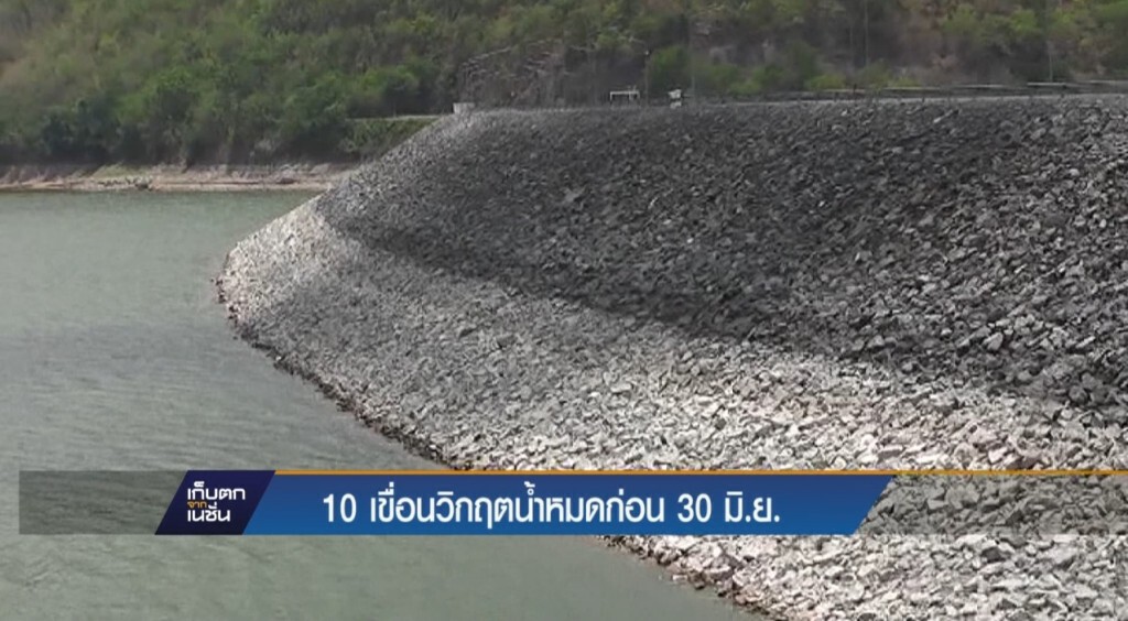 10 เขื่อนวิกฤตน้ำหมดก่อน 30 มิ.ย.
