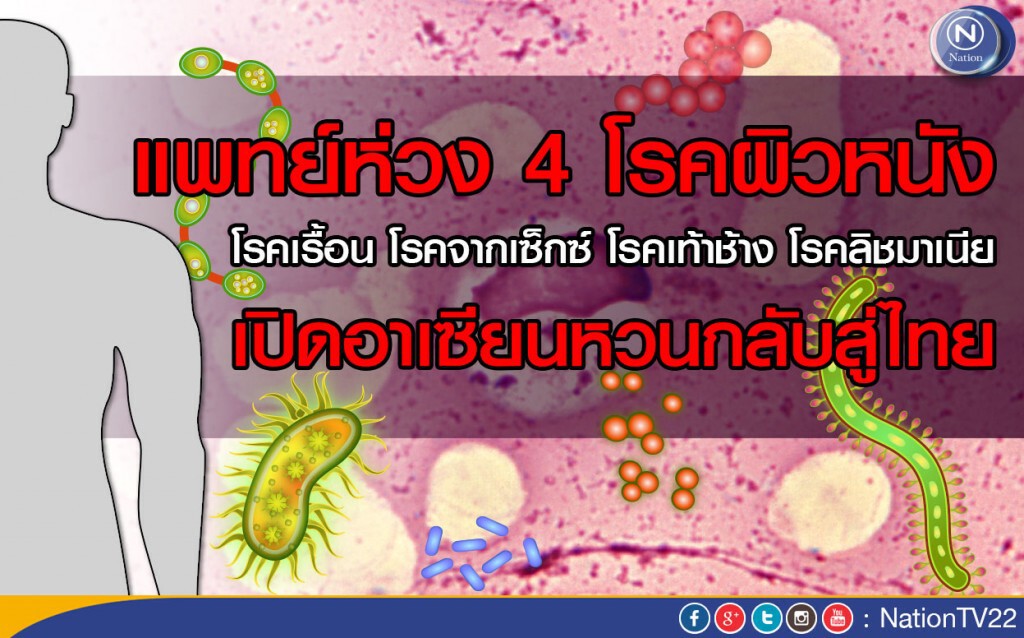 "4 โรคผิวหนัง" แพทย์ห่วงเปิดอาเซียน หวนกลับสู่ไทย