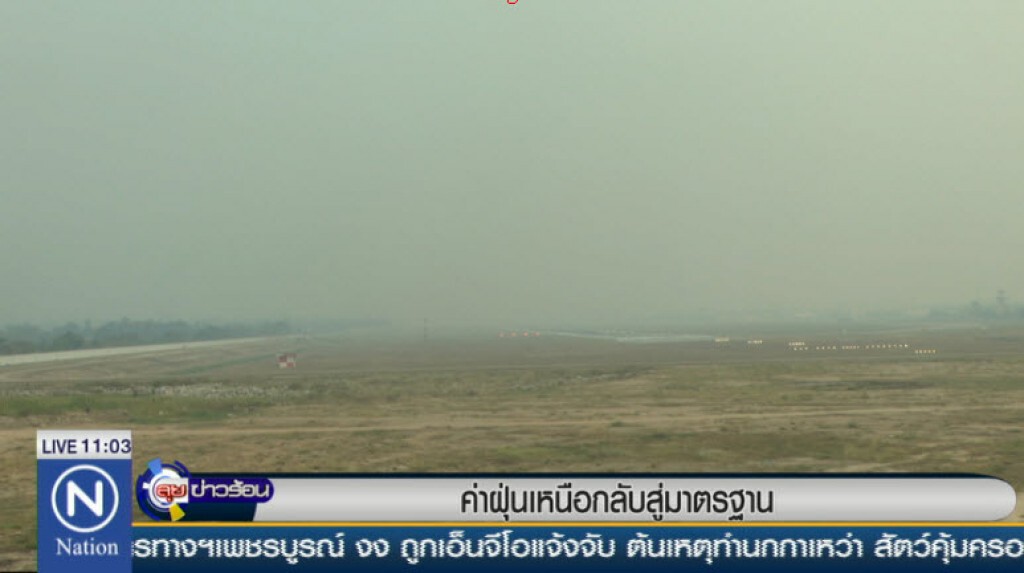 ค่าฝุ่นเหนือกลับสู่มาตรฐาน ค่าฝุ่นเหนือกลับสู่มาตรฐาน
