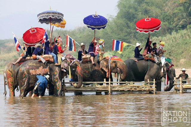 ประเพณี แห่ช้างบวชนาคไทยพวน จ.สุโขทัย