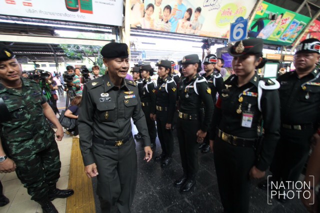 “ผบ.มทบ.11” ตรวจความพร้อมหัวลำโพง รับเทศกาลสงกรานต์
