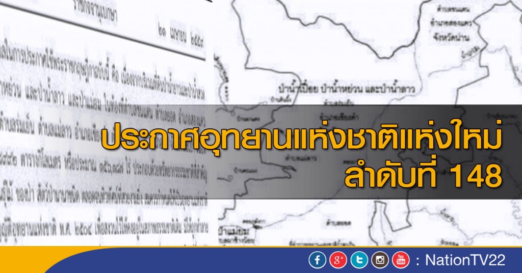 ประกาศอุทยานแห่งชาติฉบับที่ 148
