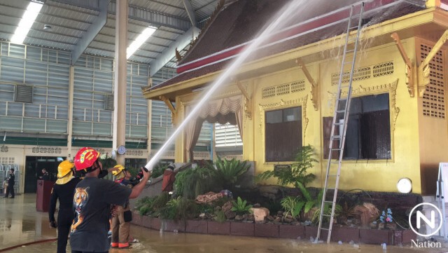 ระทึก! ไฟไหม้เมรุวัดด่านสำหรับใช้เผาศพอาจารย์ใหญ่ โชดดีไร้เจ็บ