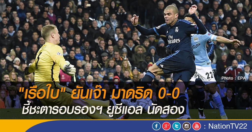 "เรือใบ" ยันเจ๊า มาดริด 0-0 ชี้ชะตารอบรองยูซีแอลนัดสอง "เรือใบ" ยันเจ๊า มาดริด 0-0 ชี้ชะตารอบรองยูซีแอลนัดสอง