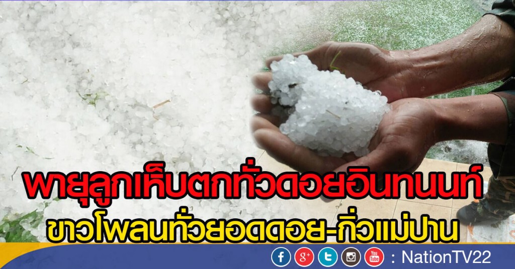 พายุลูกเห็บถล่มทั่วดอยอินทนนท์ ขาวโพลนทั่วยอดดอย-กิ่วแม่ปาน พายุลูกเห็บถล่มทั่วดอยอินทนนท์ ขาวโพลนทั่วยอดดอย-กิ่วแม่ปาน