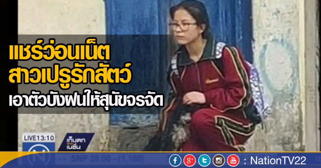 แชร์ว่อนเน็ต สาวเปรักสัตว์ "เอาตัวเธอบังฝนให้ลูกสุนัข" แชร์ว่อนเน็ต สาวเปรักสัตว์ "เอาตัวเธอบังฝนให้ลูกสุนัข"