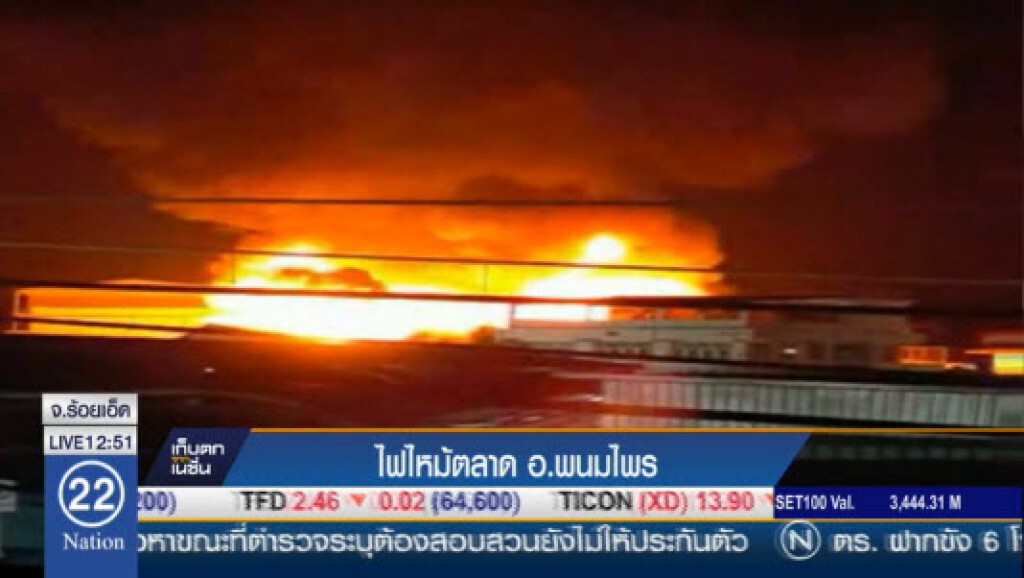 ไฟไหม้ตลาด อ.พนมไพร ไฟไหม้ตลาด อ.พนมไพร