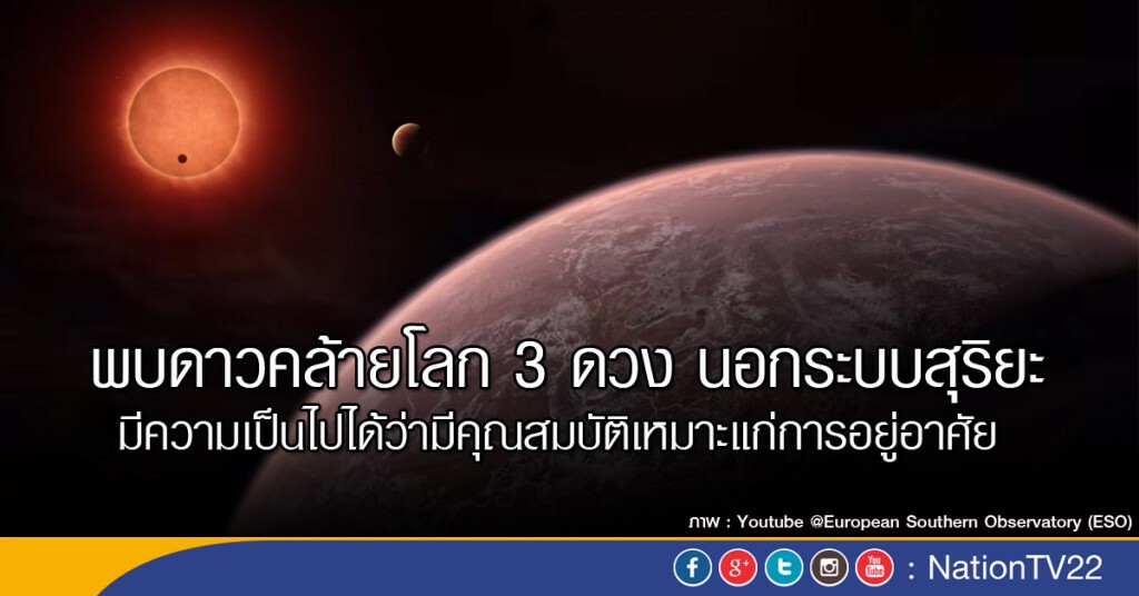 พบดาวคล้ายโลก 3 ดวงนอกระบบสุริยะ พบดาวคล้ายโลก 3 ดวงนอกระบบสุริยะ