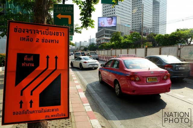 ถนนพหลโยธิน...หลังเริ่มสร้างสถานีรถไฟฟ้า